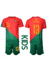 Fotbalové Dres Portugalsko Danilo Pereira #13 Dětské Domácí Oblečení MS 2022 Krátký Rukáv (+ trenýrky)